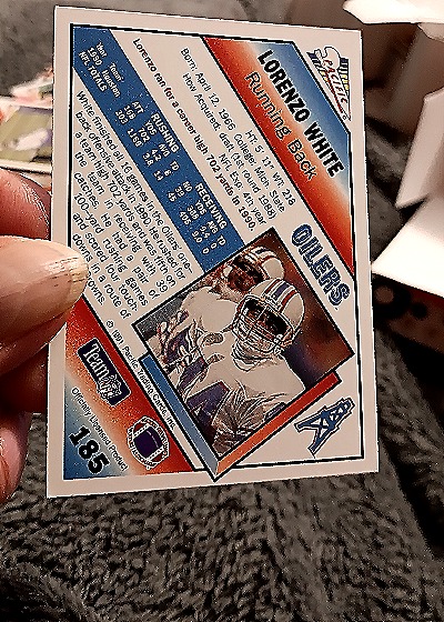 1991 Pacific #185 Lorenzo White — back