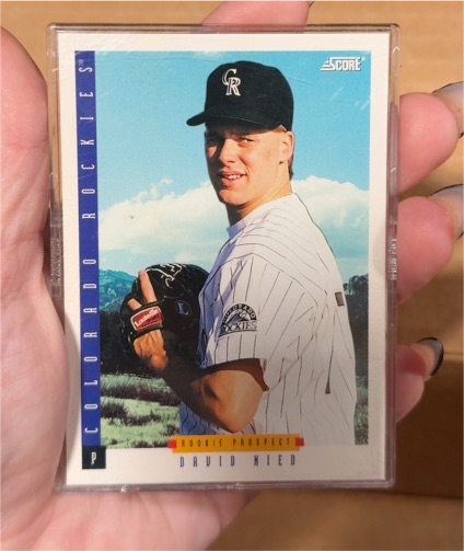 1993 Score #553 David Nied Rookie Prospect — front