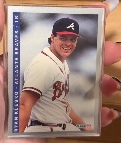 1993 Fleer #6 Ryan Klesko — front