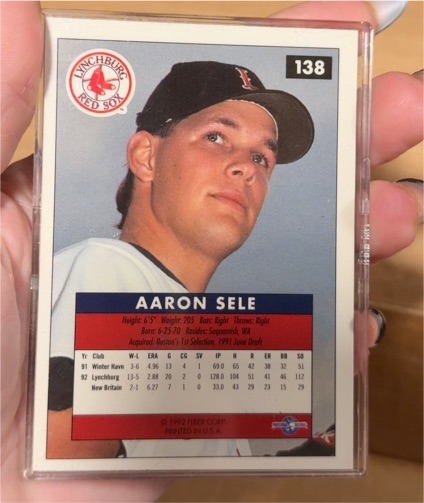1992 Fleer #138 Aaron Sele — front