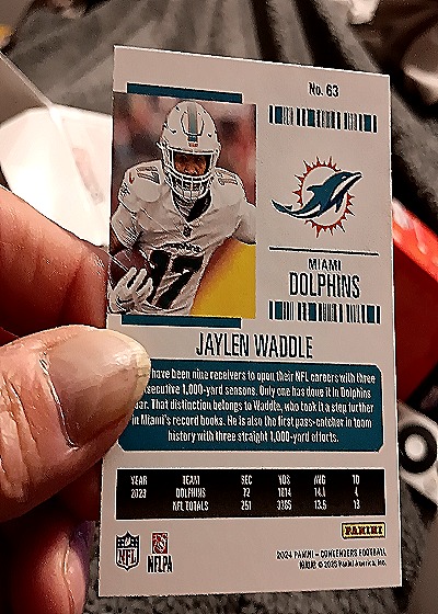 2024 Panini Contenders Season Ticket #63 Jaylen Waddle — back