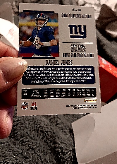 2024 Panini Contenders Season Ticket #73 Daniel Jones — back