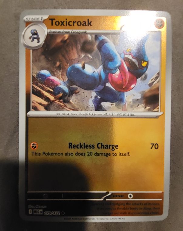 2025 Pokémon Mega Evolution #079 Toxicroak — front
