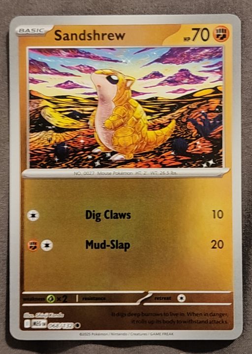 2025 Pokemon Mega Evolution #068 Sandshrew — front