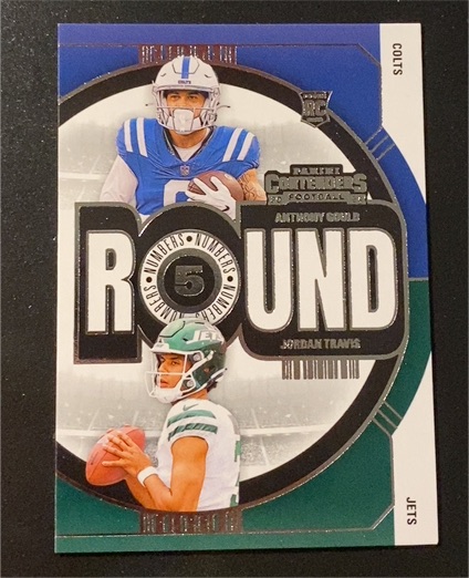 2024 Panini Contenders #19 Anthony Gould / Jordan Travis Round Numbers — front