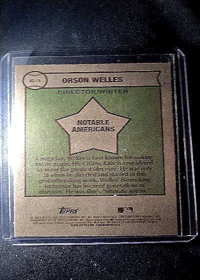 2025 Topps Heritage #NS-62 Orson Welles Notable Americans — back