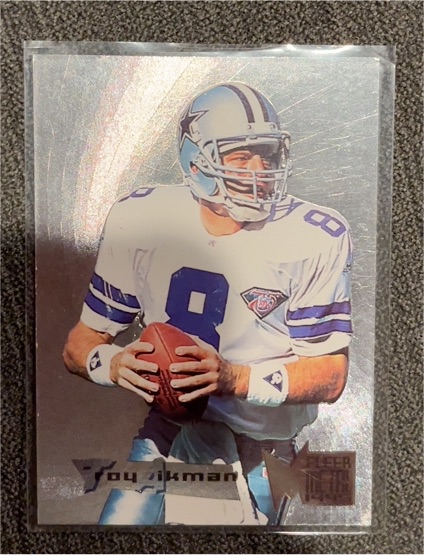 1995 Fleer Metal Silver Flasher #1 Troy Aikman — front
