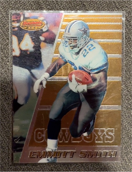 1996 Bowman's Best #1 Emmitt Smith — front