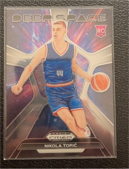 2024 Panini Prizm Draft Picks #5 Nikola Topic Deep Space Silver Prizm Rookie — front