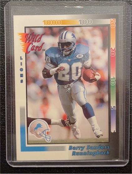 1992 Wild Card #108 Barry Sanders — front
