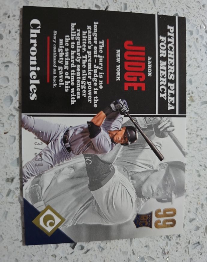 2017 Panini Chronicles #99 Aaron Judge — front