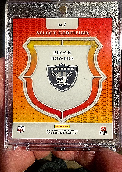 2024 Panini Select #7 Brock Bowers — back