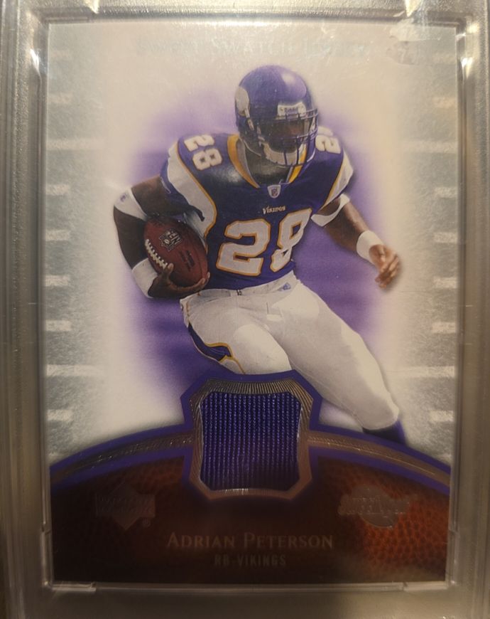 2007 Upper Deck Sweet Spot Sweet Swatch Jersey #SS-AP Adrian Peterson — front