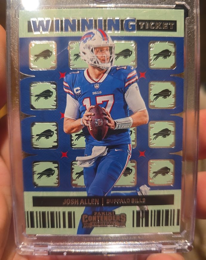 2022 Panini Contenders Winning Ticket #WT-JAL Josh Allen — front