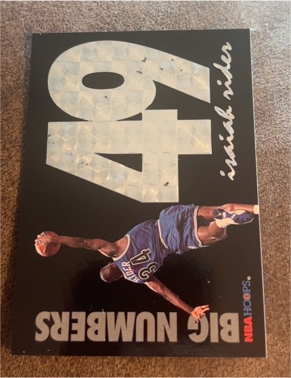 1994 NBA Hoops Big Numbers #40 Isaiah Rider — front