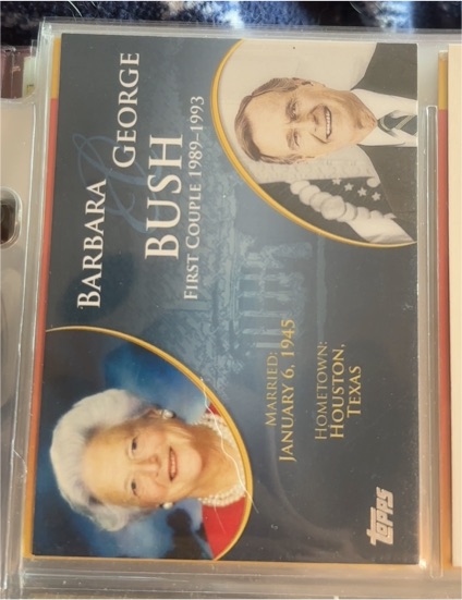 2008 Topps Updates & Highlights First Couples #FC-39 George Bush Barbara Bush — front