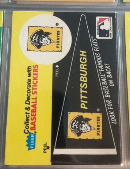 1986 Fleer #NNO Pittsburgh Pirates Pennant — front
