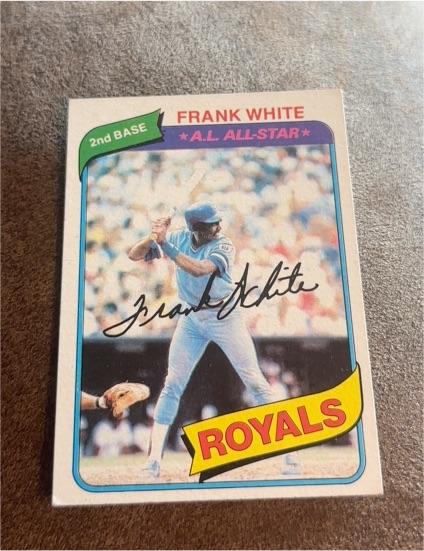 1980 Topps #45 Frank White — front