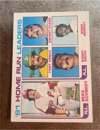 1982 Topps #162 '81 Home Run Leaders Mike Schmidt — front
