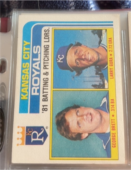 1982 Topps #96 George Brett / Larry Gura — front