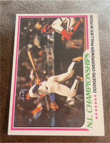 1978 Topps #412 1977 N.L. Championships Davey Lopes — front