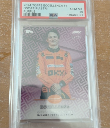 2024 Topps Eccellenza F1 Oscar Piastri Purple #16/25 — front