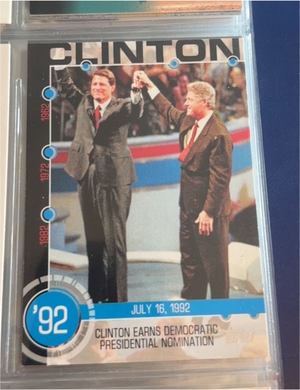2015 Topps Baseball History #15A Bill Clinton Earns Democratic Nomination — front