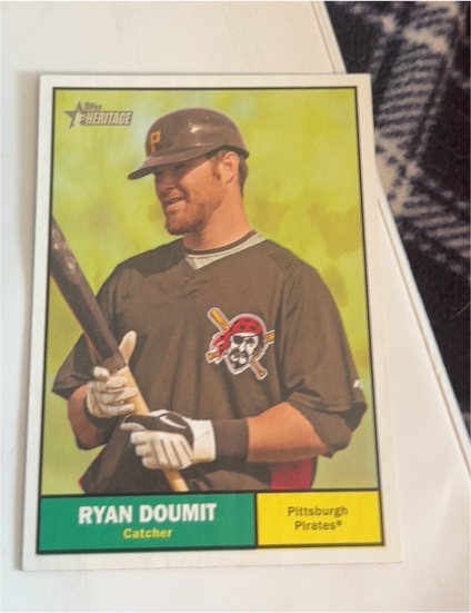 2010 Topps Heritage #149 Ryan Doumit — front