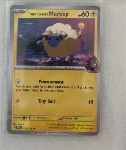 2025 Pokémon TCG Destined Rivals #72 Team Rocket's Mareep — front