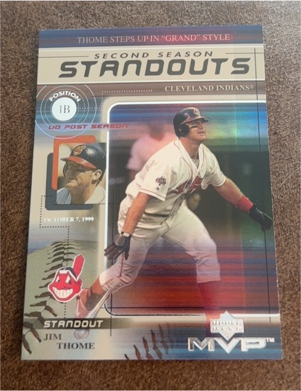 2000 Upper Deck MVP Second Season Standouts #SS6 Jim Thome — front