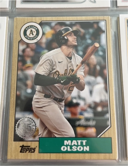 2022 Topps Series 1 1987 Topps 35th Anniversary #T87-25 Matt Olson — front