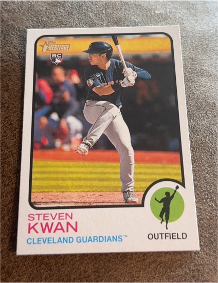 2022 Topps Heritage #562 Steven Kwan — front