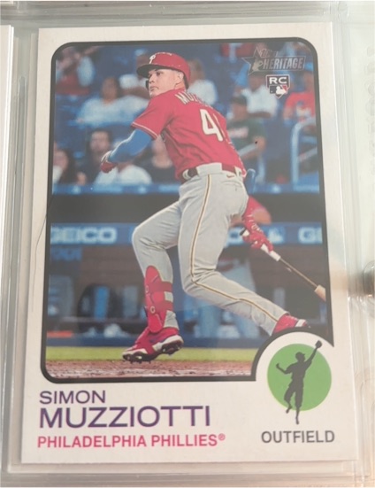 2022 Topps Heritage #679 Simon Muzziotti — front