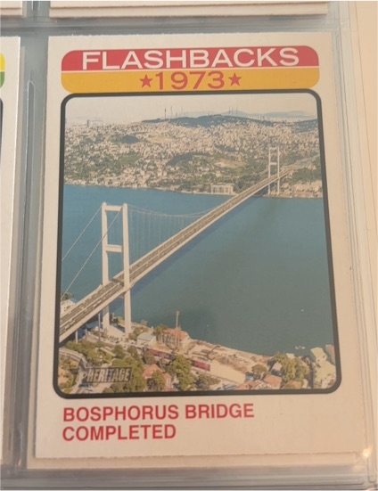 2022 Topps Heritage Flashbacks #NF-9 Bosphorus Bridge Completed — front