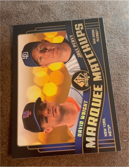 2008 SP Authentic Marquee Matchups #MM-46 David Wright / Jake Peavy — front