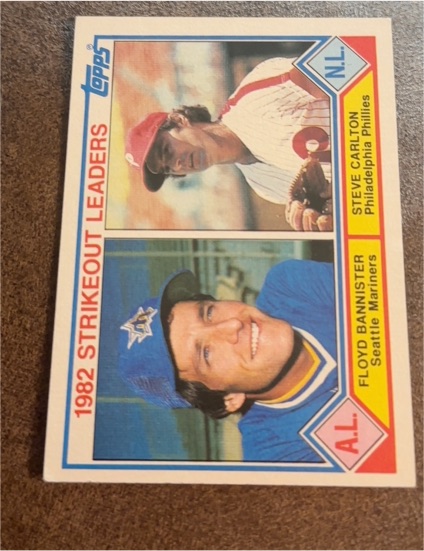 1983 Topps #706 Floyd Bannister/Steve Carlton — front