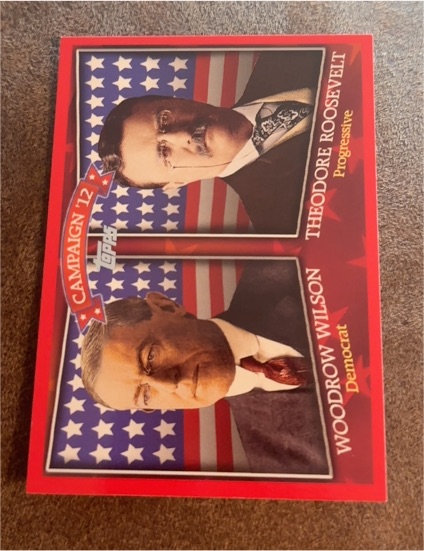 2008 Topps Historical Campaign Match-Ups #HCM-1912 Theodore Roosevelt / Woodrow Wilson — front