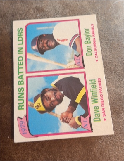 1980 Topps #203 Dave Winfield/Don Baylor Runs Batted In Leaders — front
