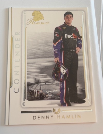 2007 Press Pass Premium Contender #10 Denny Hamlin — front