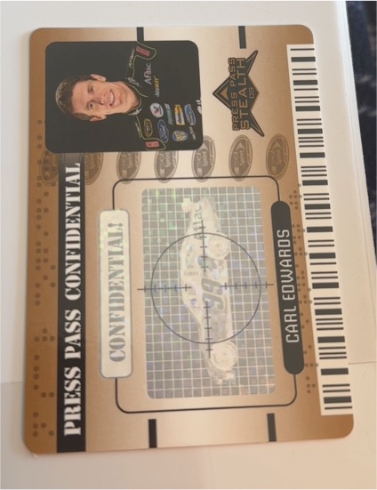 2009 Press Pass Stealth Confidential Classified Bronze #PC4 Carl Edwards — front
