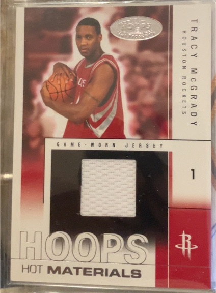 2004-05 Topps Hoops Hot Prospects Hot Materials #1 Tracy McGrady — front