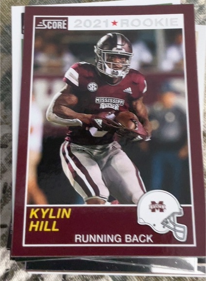 2021 Panini Chronicles Draft Picks Score #56 Kylin Hill Rookie — front