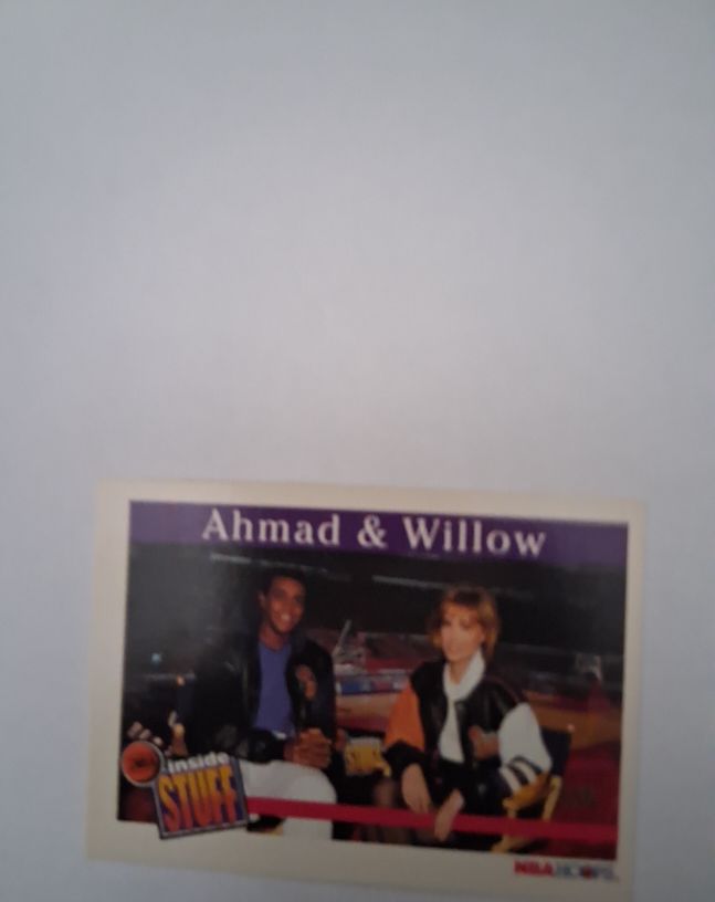 1992-93 Hoops Inside Stuff #487 Ahmad Rashad & Willow Bay — front