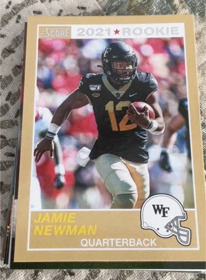 2021 Panini Chronicles Draft Picks Score #73 Jamie Newman Rookie — front