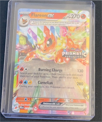 2025 Pokémon TCG Prismatic Evolutions #014 Flareon ex — front