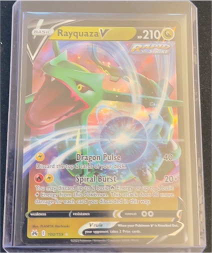 2023 Pokémon Crown Zenith #100 Rayquaza V — front