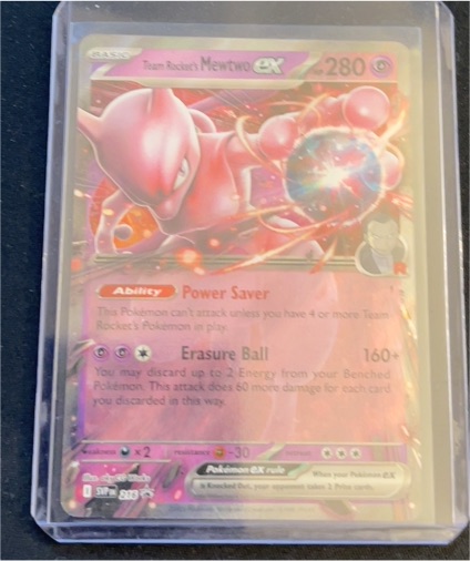 2025 Pokémon TCG Team Rocket's Mewtwo EX #216 — front