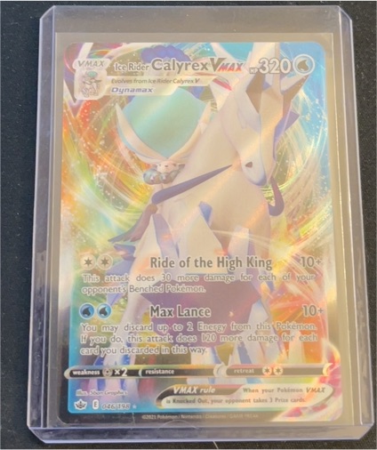 2021 Pokémon TCG Chilling Reign #046 Ice Rider Calyrex VMAX — front