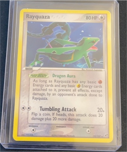 2005 Pokemon EX Deoxys #22 Rayquaza — front