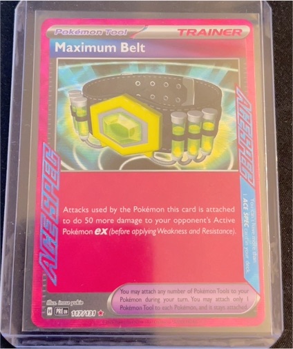 2022 Pokémon TCG Scarlet & Violet Prismatic Evolutions #117 Maximum Belt — front